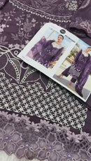 Mehboob Tex Maria B 1668 B Pure Visocse Lawn Heavy Self Embroidery Attached With Laces Work Pakistani Suits