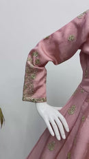 LG 1981 Designer Wear Chinon Sequence Embroidery Work Exclusive Gown