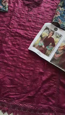 Mehboob Tex 1578 B Pure Viscose Lawn With Heavy Self Embroidery Attached Laces Pakistani Suits