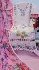 Alif Fashion 180 Pure Cotton With Heavy Embroidery Moti Work Pakistani Suits