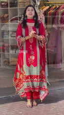 ST 224 Designer Heavy Fuax Georgette Work Suits