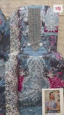 Taj Creations 602 Pure Cotton Print With Heavy Embroidery Work Pakistani Suits