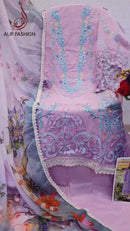 Alif Fashion 178 Pure Cotton With Heavy Embroidery Moti Work Pakistani Suits