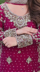 NSR 857 Pure Heavy Faux Georgette Silk With Heavy Embroidery Sequence Work Sharara