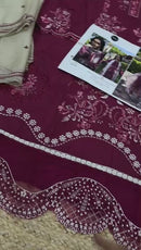 Mehboob Tex 1651 Pure Visocse Lawn With Heavy Self Embroidery Attached Laces Pakistani Suits