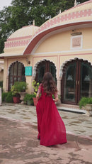 KA 1121 B Faux Blooming With Embroidery Zari Sequins-work Designer Gown