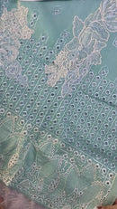 Ziaaz Designs Code 890 Cambric Cotton Chikenkari Shaded Semi Stitched Pakistani Suits