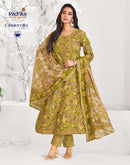 Radhika Cindrella Vol 4 Pure Cotton Embroidered Anarkali Suit Set