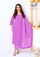 Radhika Lifestyle Summer Cool Vol 1 Cotton Printed Kurta Bottom Dupatta Set