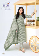 Radhika Lifestyle Summer Cool Vol 1 Cotton Printed Kurta Bottom Dupatta Set