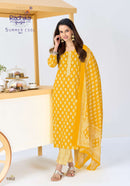 Radhika Lifestyle Summer Cool Vol 1 Cotton Printed Kurta Bottom Dupatta Set