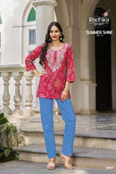 Radhika Lifestyle Summer Shine Vol 3 Lucknowi Embroidered  Cotton Kurtis