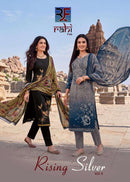 Rahi Fab Rising Silver Vol 4 Premium Cotton  Embroidery Work Printed Suit