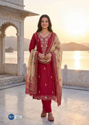 Rahi Fab Ruhani Gul 1 Cotton Designer Embroidered Suits