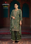 Rangoon Mallika Premium Makhmal Velvet Heavy Work Suit