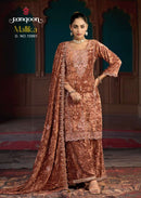 Rangoon Mallika Premium Makhmal Velvet Heavy Work Suit