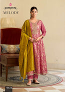Rangoon Melody Luxury Jacquard Designer Anarkali Suit Set