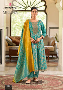 Rangoon Melody Luxury Jacquard Designer Anarkali Suit Set