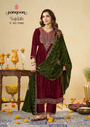 Rangoon Sajdah Elegant Crush Fabric Ethnic Wear Suit