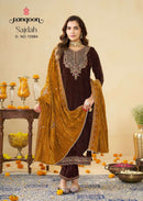 Rangoon Sajdah Elegant Crush Fabric Ethnic Wear Suit