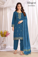 Rangrut Aaysha Premium Crepe Sequins Embroidered 3 Piece Suit Set