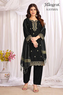 Rangrut Aaysha Premium Crepe Sequins Embroidered 3 Piece Suit Set