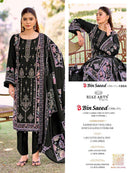 Riaz Arts Bin Saeed Vol 17 Cotton Digital Printed Embroidered  Suit