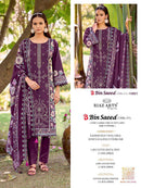 Riaz Arts Bin Saeed Vol 17 Cotton Digital Printed Embroidered  Suit
