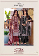 Riaz Arts Zeenat Designer Lawn Cotton Embroidery Suit
