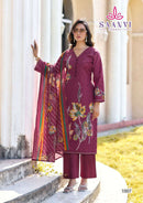 Saanvi Trends Nazakat Vol 1 Cotton Printed Work Salwar Suit