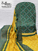 Saffron Cotton Bandhej Special Digital Print Cotton Salwar Suit