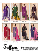 Saffron Cotton Bandhej Special Digital Print Cotton Salwar Suit
