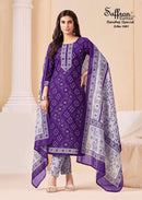 Saffron Cotton Bandhej Special Digital Print Cotton Salwar Suit