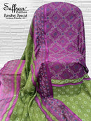 Saffron Cotton Bandhej Special Digital Print Cotton Salwar Suit
