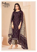 Saffron Cotton Bandhej Special Digital Print Cotton Salwar Suit