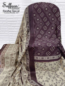 Saffron Cotton Bandhej Special Digital Print Cotton Salwar Suit