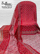 Saffron Cotton Bandhej Special Digital Print Cotton Salwar Suit