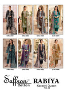 Saffron Rabiya Karachi Queen Vol 2 Premuim Cotton Digital Printed Pakistani Suit
