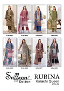 Saffron Rubina Karachi Queen Vol 4 Premium Cotton Printed Suit