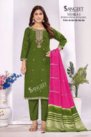 Sangeet Vedika Vol 1 Luxury Silk Ethnic Kurti Pant Set