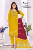 Sangeet Vedika Vol 1 Luxury Silk Ethnic Kurti Pant Set