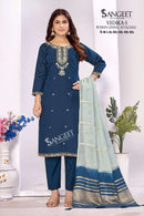 Sangeet Vedika Vol 1 Luxury Silk Ethnic Kurti Pant Set