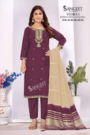 Sangeet Vedika Vol 1 Luxury Silk Ethnic Kurti Pant Set