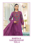 Shree Fabs Mariya B Luxury Lawn Vol 6 Pure Cotton Designer Work Suit