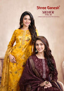 Shree Ganesh Meher Vol 1 Roman Silk Designer Ready Made Suit