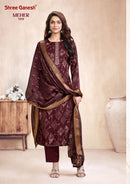 Shree Ganesh Meher Vol 1 Roman Silk Designer Ready Made Suit
