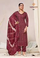 Suryajyoti Bandhani Lehariya Cotton Designer Ready Made Salwar Suits