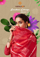 Suryajyoti Bandhani Lehariya Cotton Designer Ready Made Salwar Suits