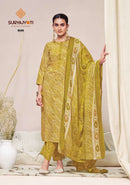 Suryajyoti Bandhani Lehariya Cotton Designer Ready Made Salwar Suits