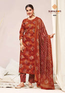 Suryajyoti Bandhani Lehariya Cotton Designer Ready Made Salwar Suits